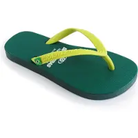 Brasileras Kinder Zehensandalen rutschfester bequem schuhe strand/schwimmbad/stadt grün gelb 31/32 EU - UBCCB-K