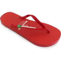 Brasileras Damen Zehensandalen mit rutschfester Sohle bequem schuhe strand/schwimmbad/stadt rot 34/35 EU - UBCLAWSS19