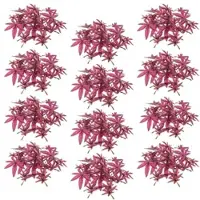 Creativ Green künstliche Pflanze Ahornblätter 24/Poly, fuchsia, 12er Set