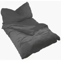 EXKLUSIV HEIMTEXTIL Winter Uni Bettwäsche 2 teilig Cashmere Touch Reißverschluss 135 x200 cm + 80 x80 cm Anthrazit