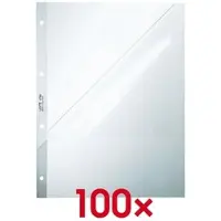 Leitz Prospekthüllen 4784-00-03, A4, genarbt, 0,13 mm, oben & seitlich offen, 100 Stück