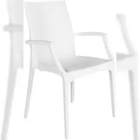 GRAND SOLEIL Weißer Bistro-Sessel aus Rattan