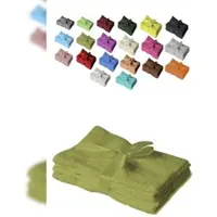 EXKLUSIV HEIMTEXTIL Handtuchserie im Set mit Schleife Marke Handtuch 4er Set 50 x 100 cm Kiwi