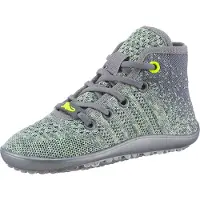 Leguano Barfußschuh "LEGUANITO GO", Mädchen, Gr. 23, grün (kiwi, grau), Textil, Schuhe Barfußschuh, Freizeitschuh, Schnürboots, Kinderschuh, speziell entwickelte Sohle