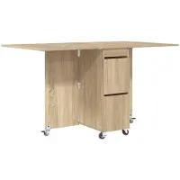 vidaXL Esstisch 140 x 80 x 77 cm Holzwerkstoff Sonoma-Eiche