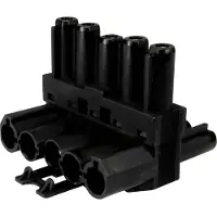 ADELS-CONTACT 167165 T-Verteiler T-Verteiler Gesamtpolzahl: 5 + PE 20 A Schwarz 100 St. Piece