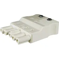 ADELS-CONTACT 23847 Netz-Steckverbinder Buchse, gerade Gesamtpolzahl: 5 + PE 20 A Weiß 100 St.