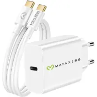Avizar Mayaxess, 20W Netzteil für Galaxy S26 Plus + USB-C Kabel 1m, Weiß