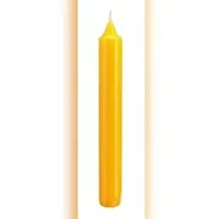 Kopschitz Kerzen Leuchterkerzen, Tafelkerzen, Haushaltskerzen Goldgelb, 200 x Ø 25 mm, 12 Stück