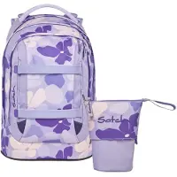 Satch , Schulrucksack-Set PACK Lilac Blossom 2-teilig, ab 5. Klasse