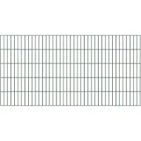 Alberts Doppelstab-Gittermatte, Typ 6/5/6, ohne Überstand, Breite 2000 mm x Höhe 1000 mm, Farbe: grün RAL 6005