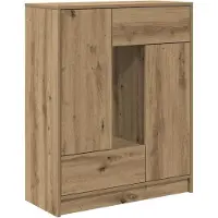 vidaXL Sideboard mit Schubladen und Türen Artisan-Eiche 73x31x90 cm