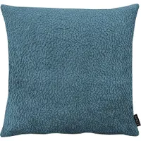 Apelt Dekokissen "Toulouse", blau (petrol, unifarben), B:45cm H:10cm L:45cm, Chenille, Polyester, Dekokissen_Sitzkissen_Kissenhüllen, Dekokissen, Chenille mit 3D Effekt