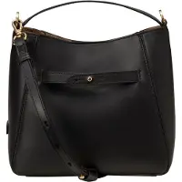 Marc O'Polo Leder Handtasche Umhängetasche Tilda Hobo Bag Black schwarz