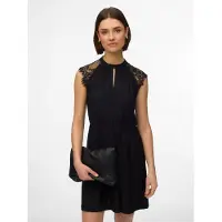 Vero Moda Minikleid "VMMILLA SL SHORT LACE DRESS NOOS" Materialmix, Spitze
