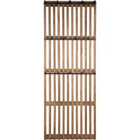 KAWOLA Garderobe JACINTA Mangoholz Metall 14 Haken braun