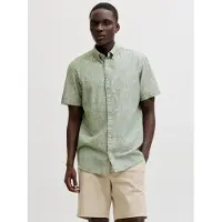 Jack & Jones Kurzarmhemd "JPRBLUSUMMER LIN. BL. SHIELD SS SHIRT SN" mit Stickerei