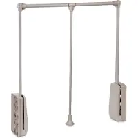 Emuca Kleiderlift für Garderoben Hang, 450 - 600, Bemalte Steinfarbe, Stahl und Kunststoff