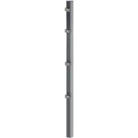 Alberts Zaunpfosten Doppelstabmattte, Länge 175 cm für Mattenhöhe 120 cm, Stärke 60 x 40 mm, zum Einbetonieren, inkl. Klemmlasche, anthrazit
