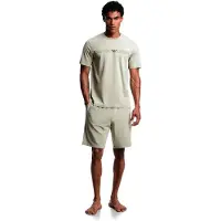 Emporio Armani für Herren. EM000400_AF18890 Schlafanzug Megalogo grün (XL), Heimtextilien, Baumwolle, Kurzarm