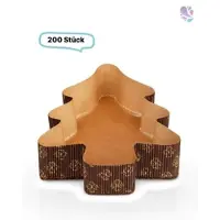 Blanc HYGIENIC Papier-Backformen Tannenbaum klein, Weihnachten, 200 Stück, 160x140x35mm, Backofen geeignet, aluminiumfrei