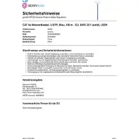Goobay 96096, 100 m, Cat6a, U/UTP (UTP), Blau