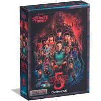 Clementoni Stranger Things 1000 Teile Puzzle für Erwachsene - 70 x 50 cm inkl. Poster zur Netflix-Serie - Hergestellt in Italien - Anspruchsvolles Puz