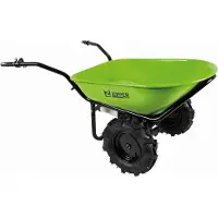 Zipper ZI-EWB260, Elektrischer Gartenwagen, 2 Rad/Räder, Aufblasbare Räder, Schwarz, Grün, 100 l, 260 kg