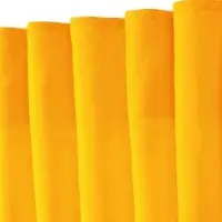 Bestlivings 2er Set Dekoschal Ellen,Universalband, inkl. Raffhalter 140 x 145 cm hellorange - marigold