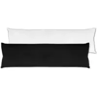 Bestlivings Seitenschläfer Kissenhülle 40 x 140 cm Inklusive Füllkissen Schwarz