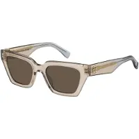 Tommy Hilfiger TH 2101/S Damen-Sonnenbrille Vollrand Cat Eye Acetat-Gestell, beige