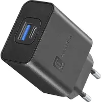 Cellularline Dual Super Fast Charger 45W - Samsung, Drinnen, AC, Schwarz