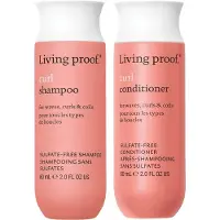 Living Proof Curl Shampoo and Conditioner Travel Size Bundle for Stronger, Hydrated, Healthier Looking Curls