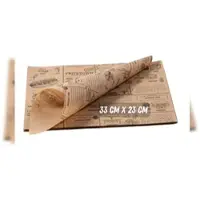 Fritztown Deli Paper 33x23 cm Braun – 100 Blatt | Fettabweisendes Einschlagpapier | Für Burger, BBQ, Sandwiches & Street Food geeignet