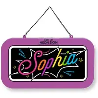 History & Heraldry GmbH LED Leuchtschild Neonschild mit Namen , Leuchtende Wanddekoration mit Batterie, 18,7x10,3x1,6cm - Sophia