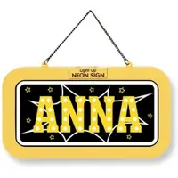 History & Heraldry GmbH LED Leuchtschild Neonschild mit Namen , Leuchtende Wanddekoration mit Batterie, 18,7x10,3x1,6cm - Anna