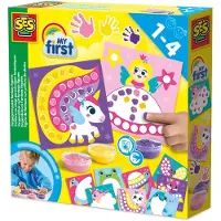 SES Creative Fingerabdruck-Fantasiefiguren 10 Fingerfarben-Karten für Kinder ab 1 Jahr
