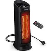 Monzana Keramische Ventilatorkachel MZKH2200 Zwart 2000W