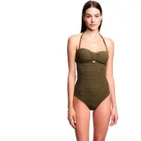 Emporio Armani für Damen. EW003297_AF20247 Olivia grüner Badeanzug (S), Strandbekleidung, Polyester