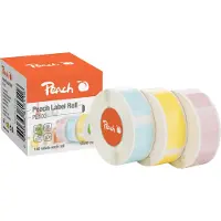 Peach Etiketten-Rollen PE103, (3 Rollen, 3x 180 Stück, 12x40 mm, 3