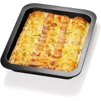 Dr. Oetker Brat- und Auflaufform, Gratinform für Lasagne, Hähnchen und leckere Aufläufe, Bräter aus Stahl mit Antihaft-Beschichtung