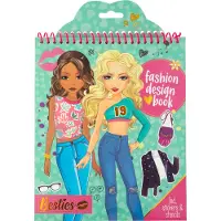 Grafix Besties Modedesign-Mal- und Stickerbuch mit Schablonen