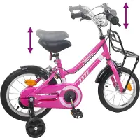 vidaXL Kinderfahrrad 14 Zoll für 3-5 Jahre alt Rosa und Schwarz