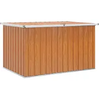 vidaXL Außenlagerbox Verzinkter Stahl 150 x 101 x 91 cm Holz