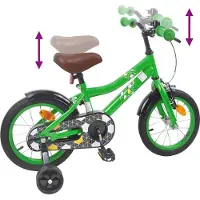 vidaXL Kinderfahrrad 12 Zoll für 2-4 Jahre alt Grün