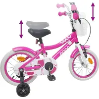 vidaXL Kinderfahrrad 16 Zoll für 4-6 Jahre alt Rosa