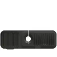 OEM Silikonischer Schutzmatte für Küchenarmatur - Anti-Lauftropf-Tray - 37 cm - Schwarz