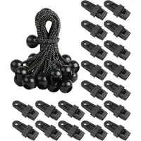 OEM Tarpaulin-Clip-Satz für Zelte mit Kugellagern - schwarz - Campingzubehör.