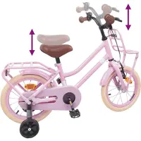 vidaXL Kinderfahrrad 14 Zoll für 3-5 Jahre alt Hellrosa