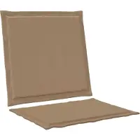 vidaXL Sitz- und Rückenkissen 2 pcs Taupe 47 x 45 x 2 cm Polyester